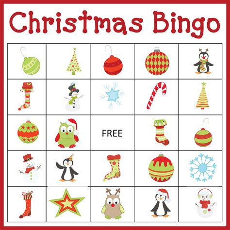 weihnachts bingo vorlage kostenlos